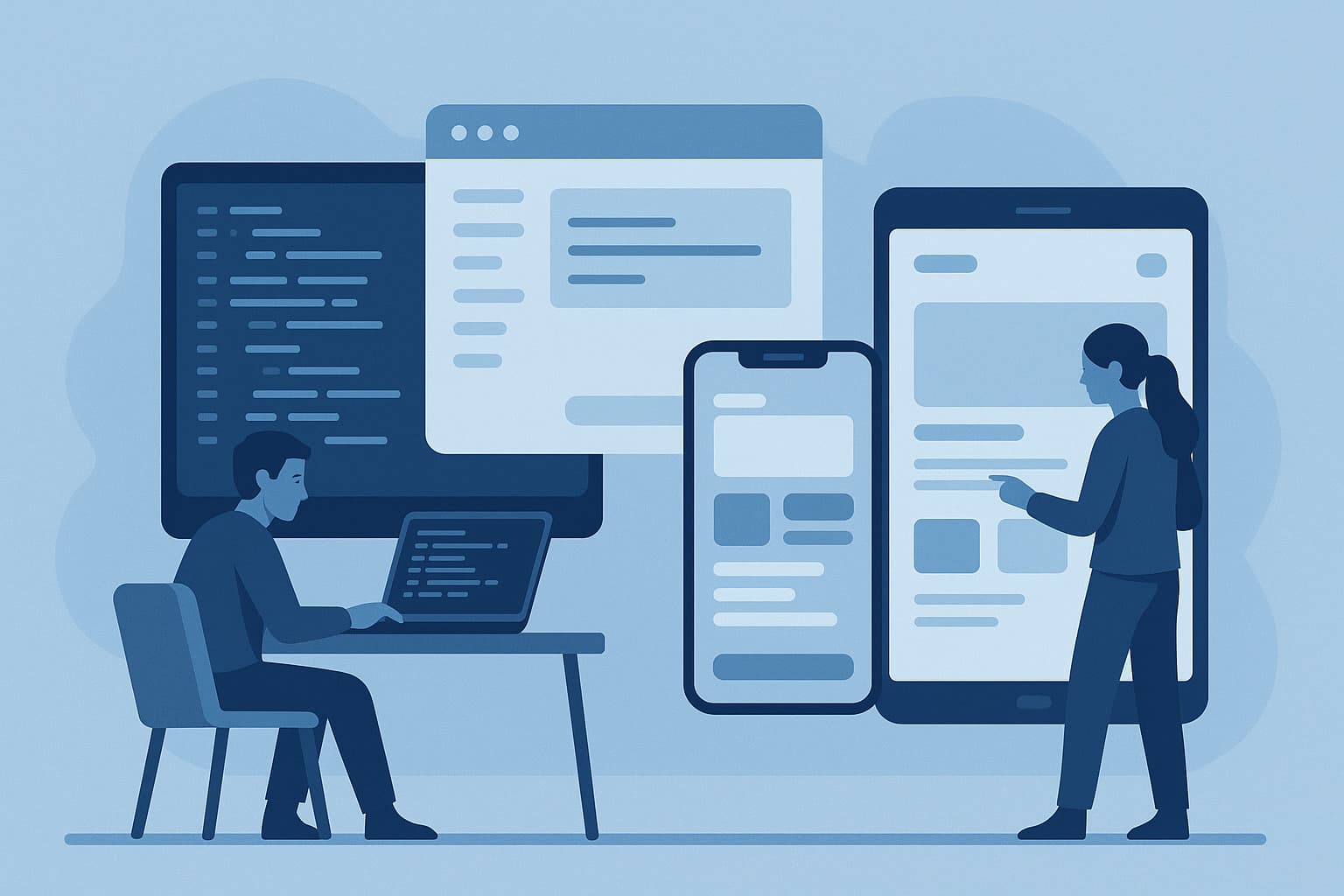 Mobile and web app UI mockups